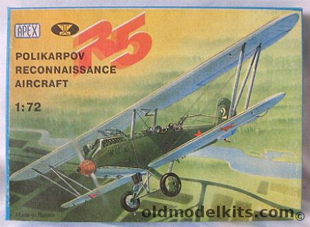 Apex 1/72 Polikarpov R-5 plastic model kit